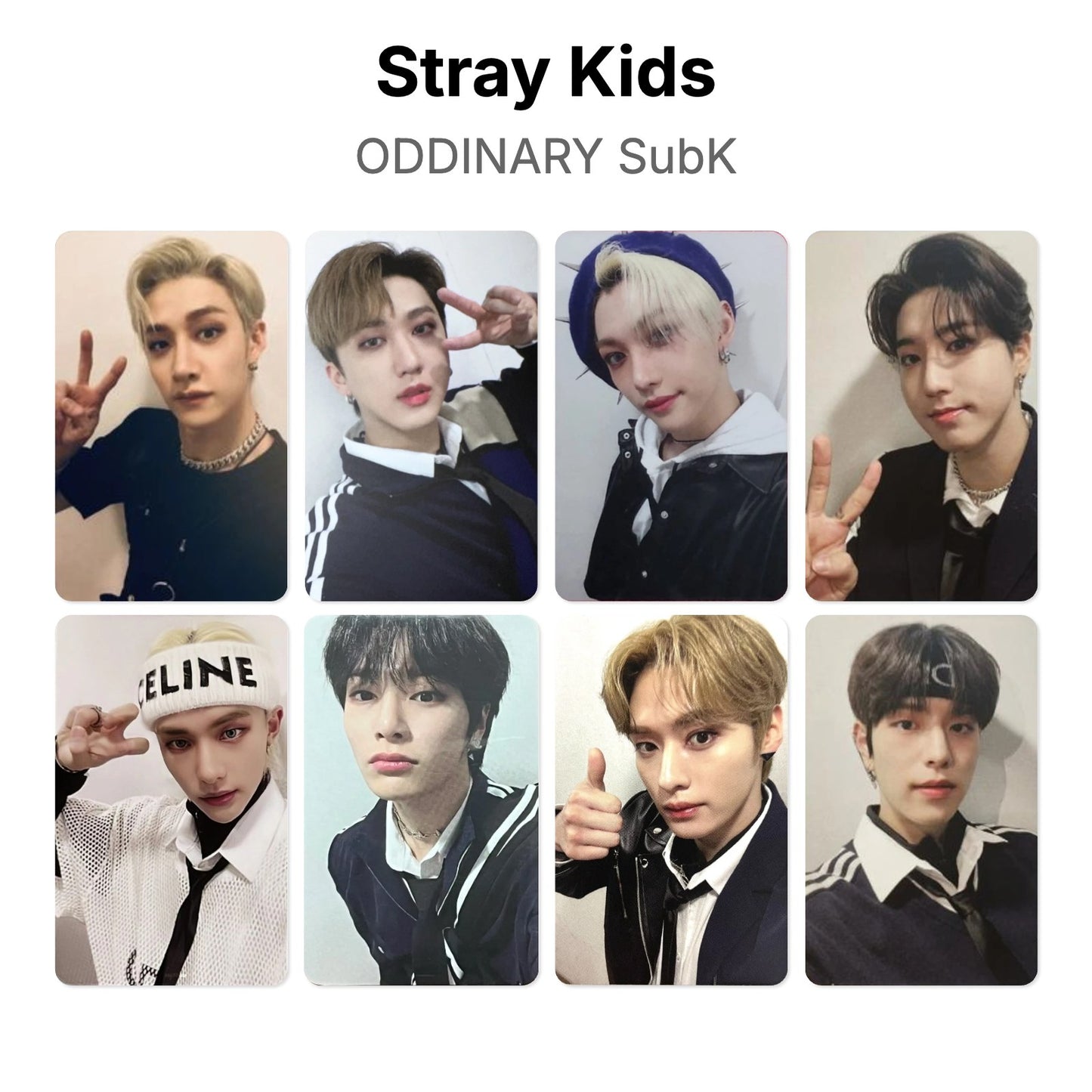 Stray Kids ODDINARY SubK virallinen Photocard
