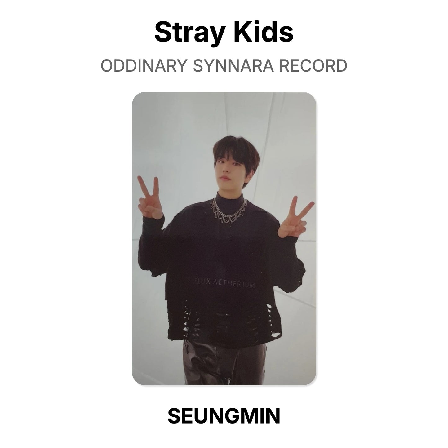 Stray Kids ODDINARY SYNNARA RECORD Official Photocard