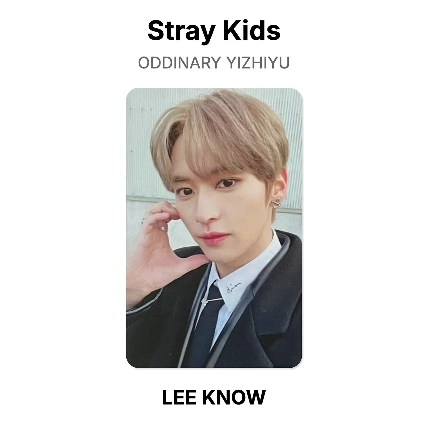 Stray Kids ODDINARY YIZHIYU Official Photocard