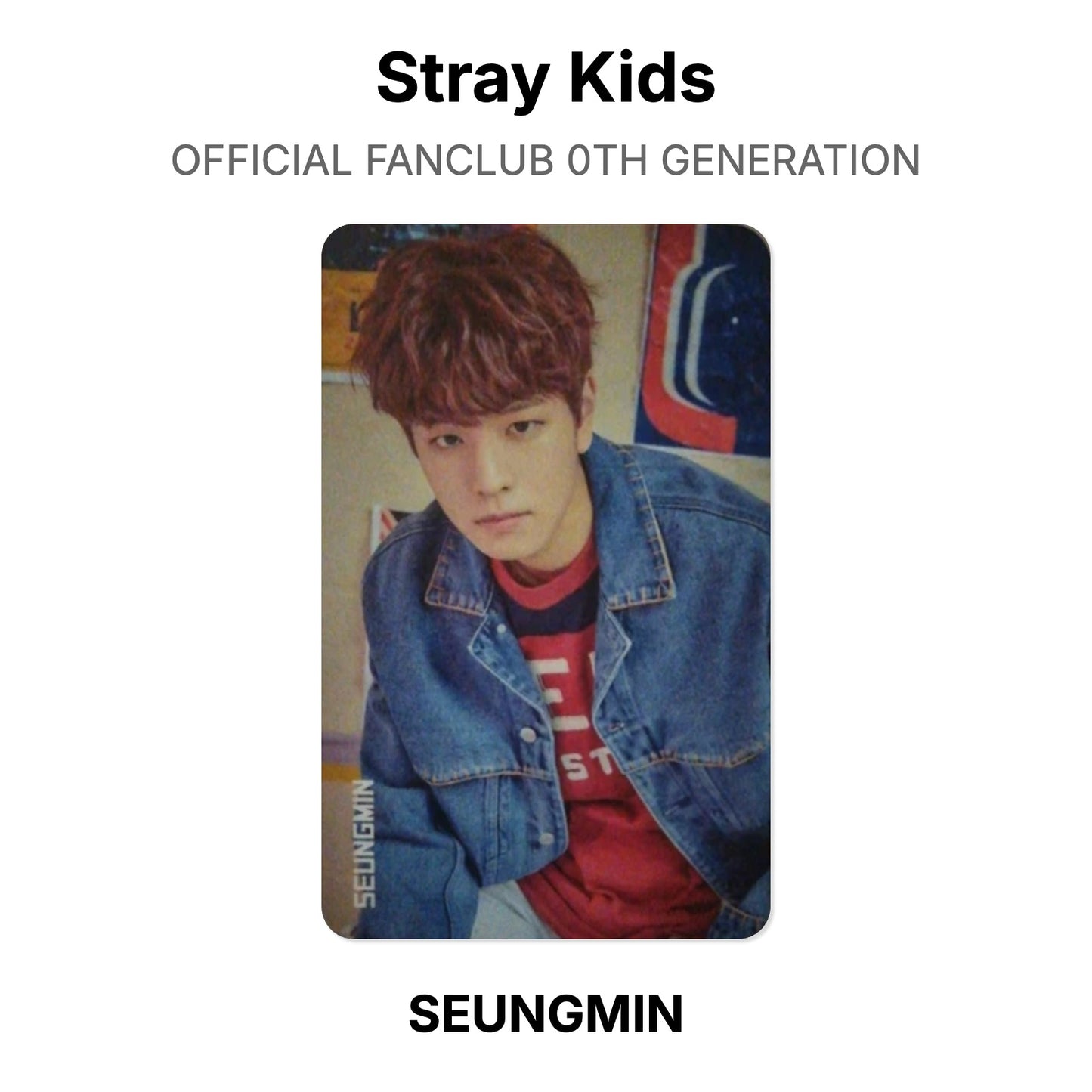 Stray Kids OFFICIAL FANCLUB 0TH GENERATION photocard oficial