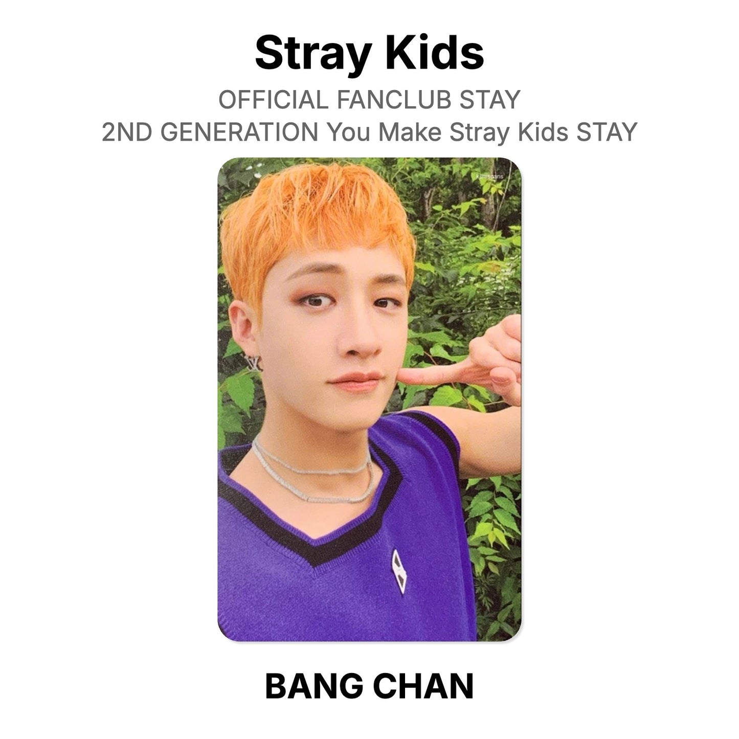Stray Kids OFFICIAL FANCLUB STAY 2ND GENERATION You Make Stray Kids STAY photocard resmi
