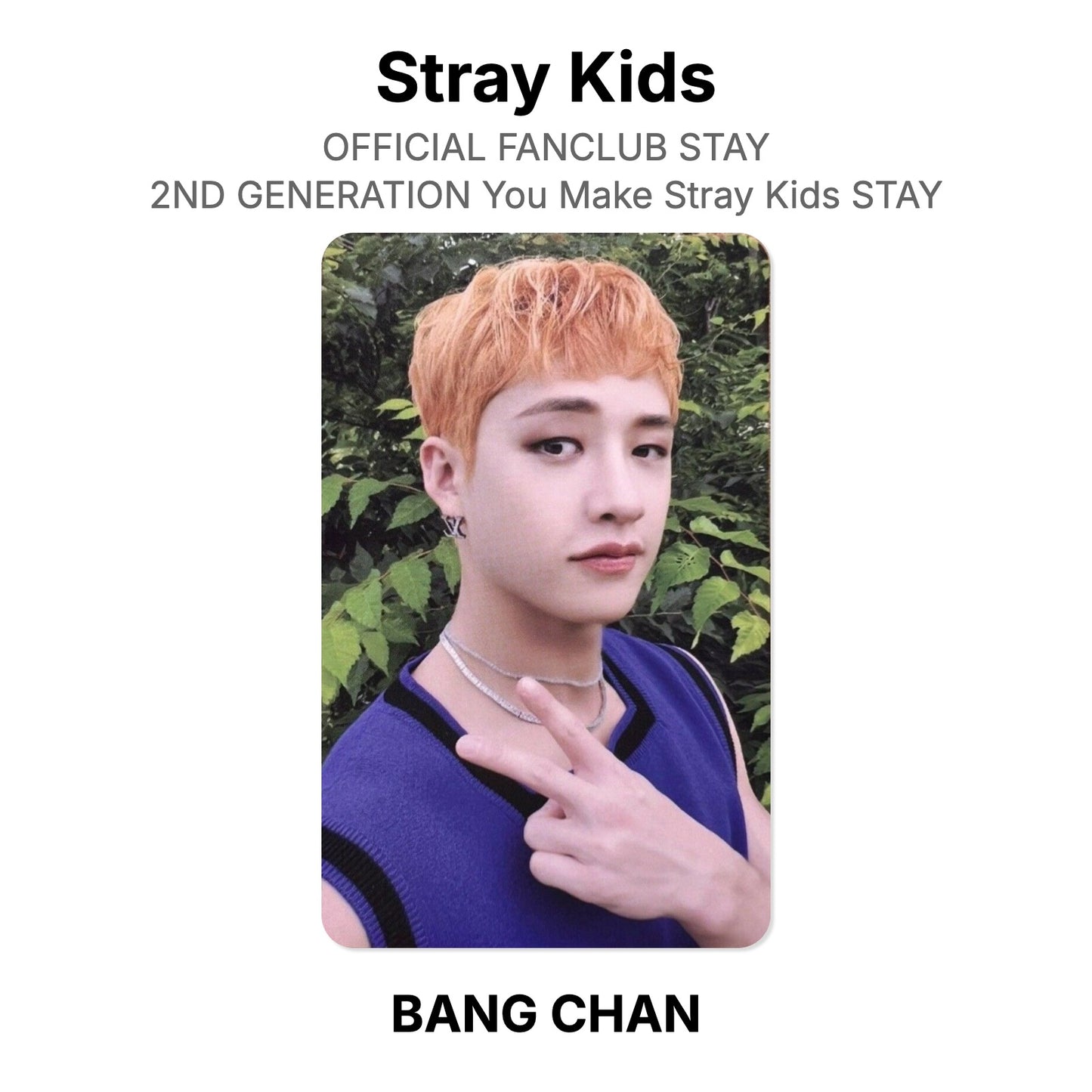 Stray Kids OFFICIAL FANCLUB STAY 2ND GENERATION You Make Stray Kids STAY photocard resmi