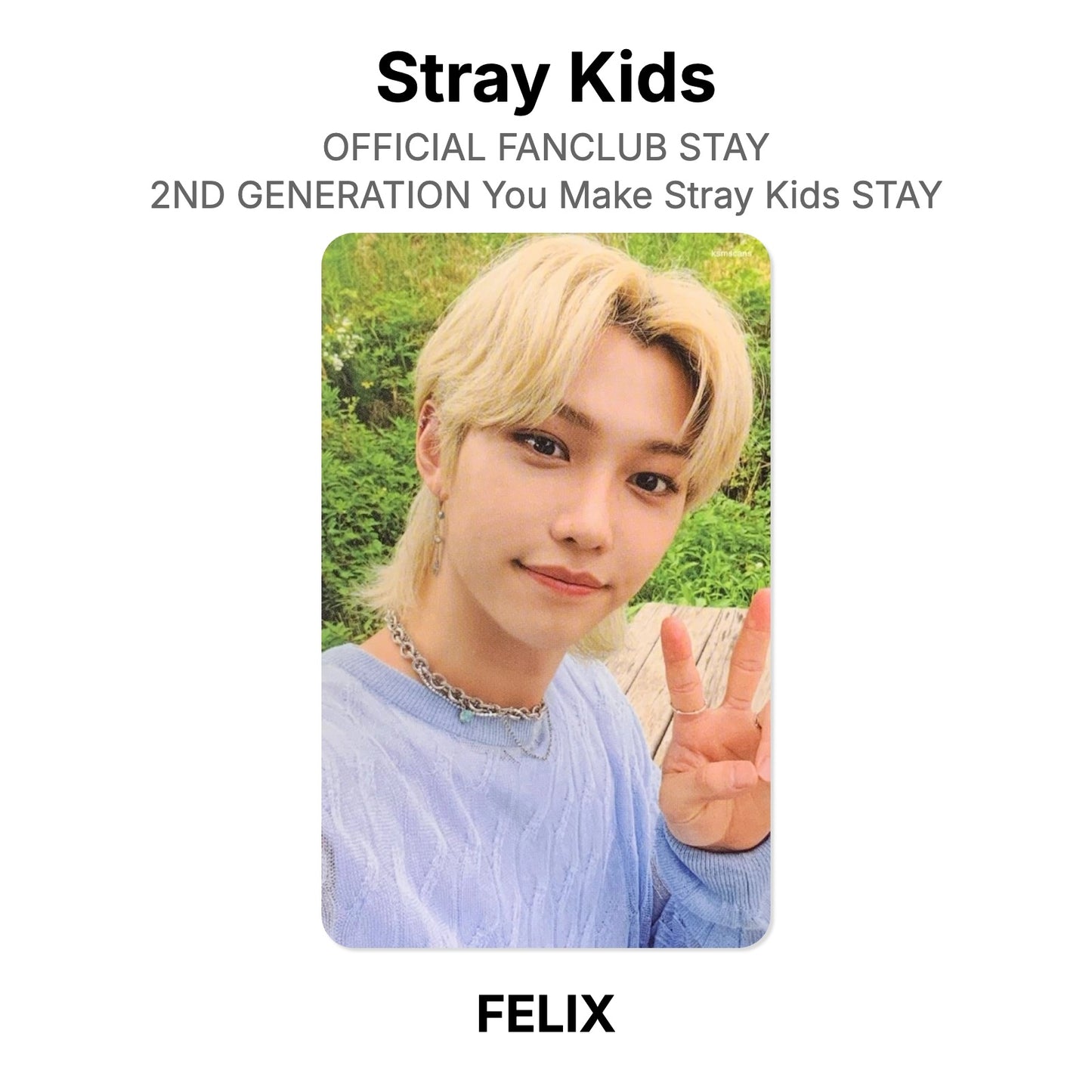 Stray Kids OFFICIAL FANCLUB STAY 2ND GENERATION You Make Stray Kids STAY photocard resmi
