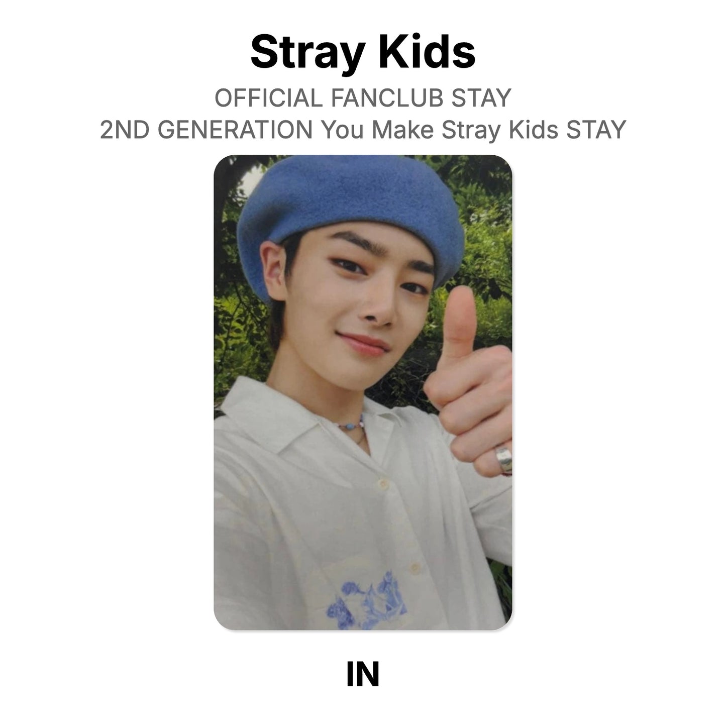 Stray Kids OFFICIAL FANCLUB STAY 2ND GENERATION You Make Stray Kids STAY photocard resmi