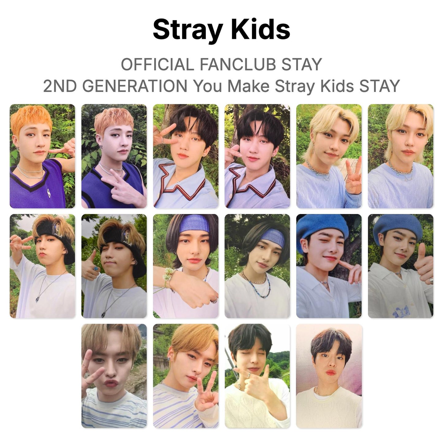 Stray Kids OFFICIAL FANCLUB STAY 2ND GENERATION You Make Stray Kids STAY photocard resmi