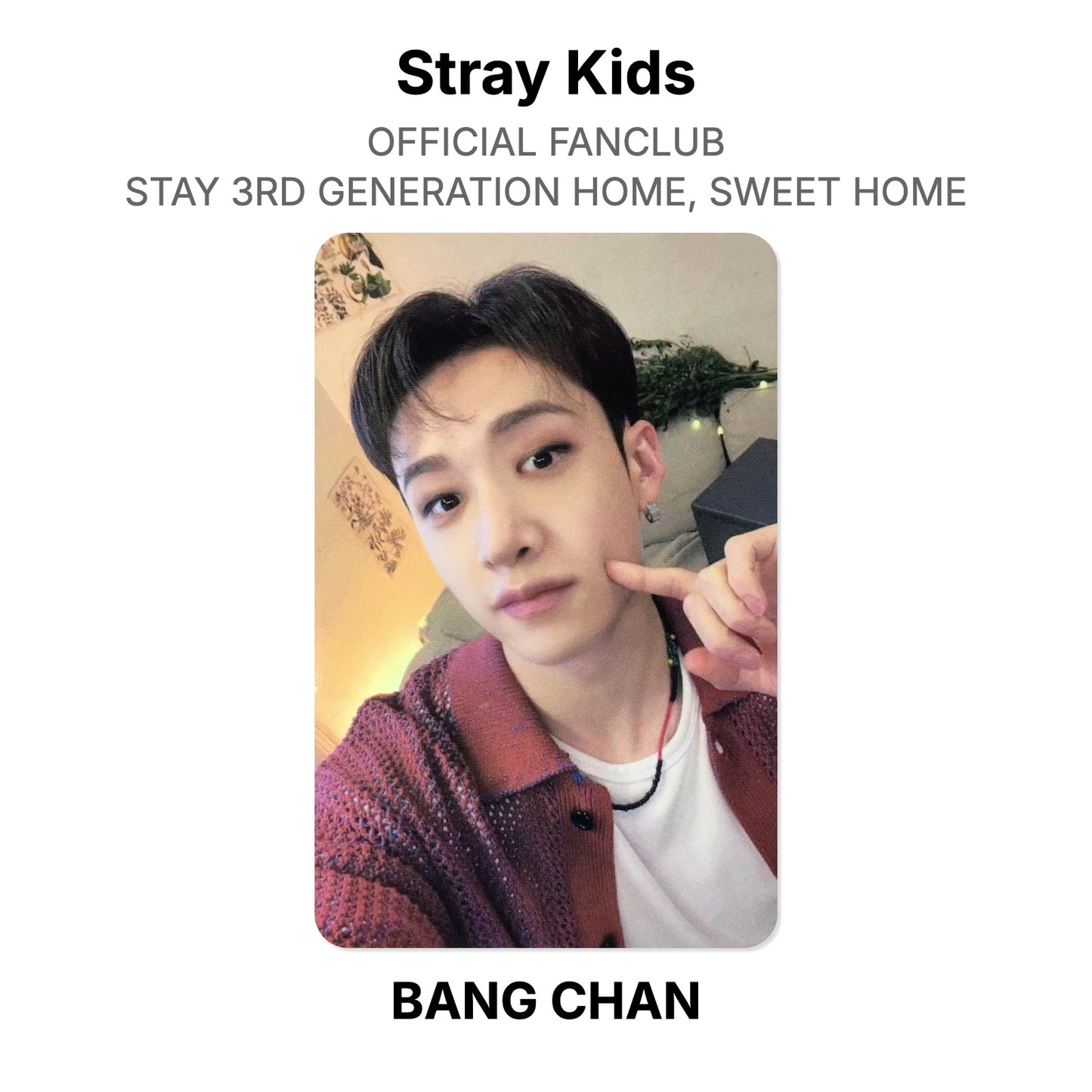 Stray Kids OFFICIAL FANCLUB STAY 3RD GENERATION HOME, SWEET HOME photocard oficial