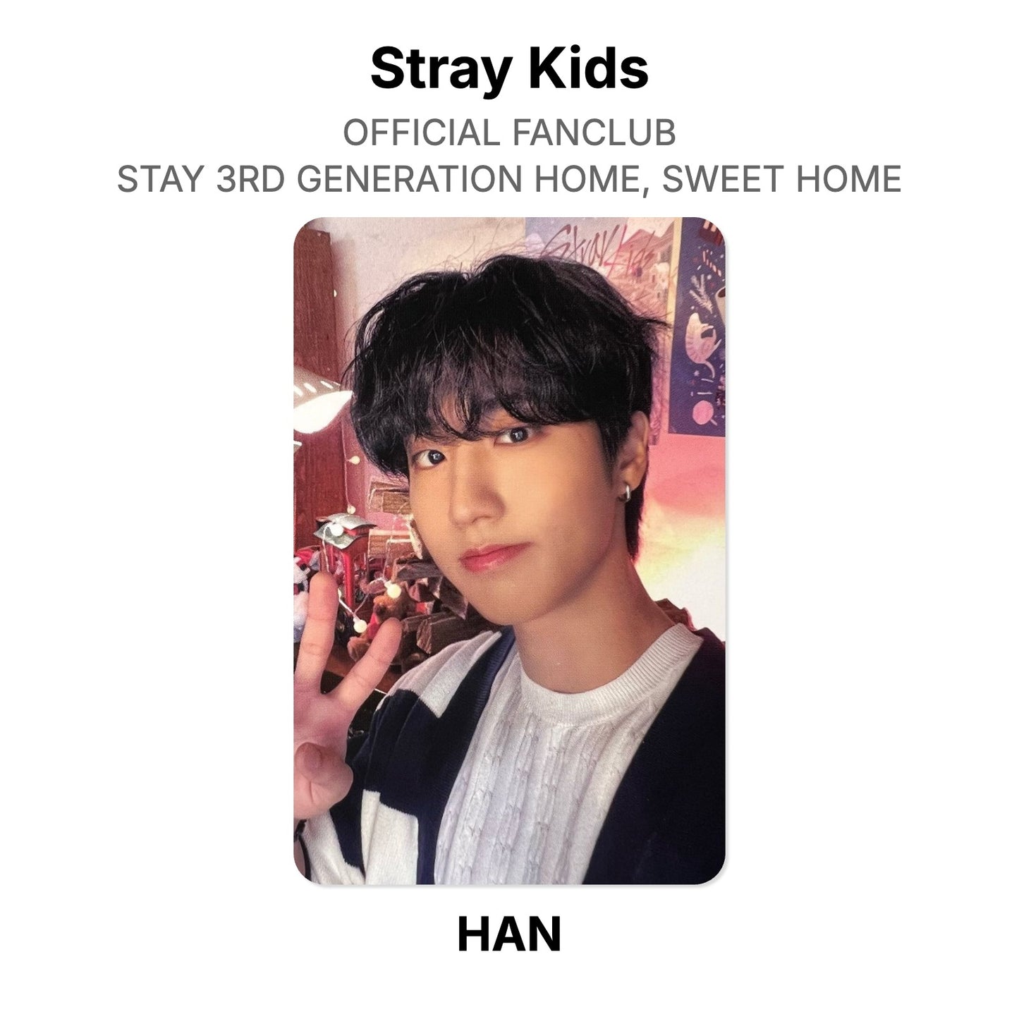 Stray Kids OFFICIAL FANCLUB STAY 3RD GENERATION HOME, SWEET HOME photocard oficial