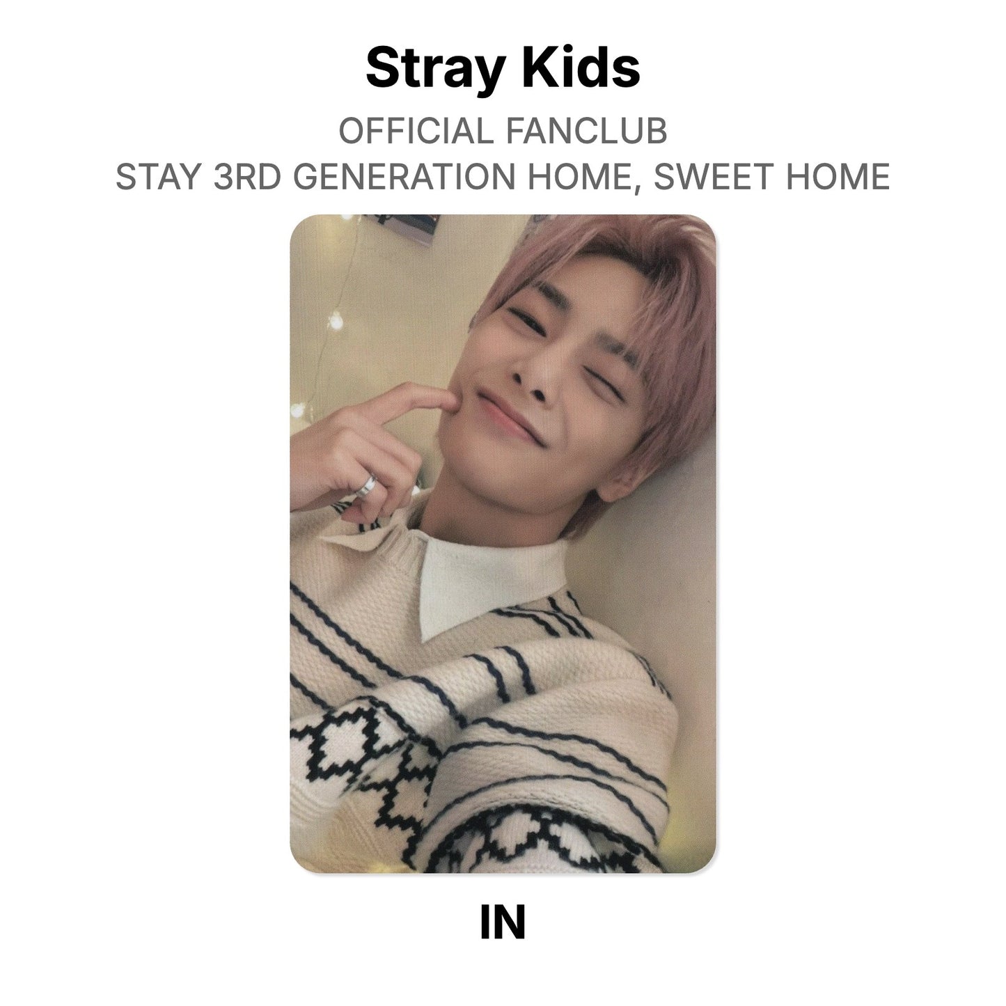 Stray Kids OFFICIAL FANCLUB STAY 3RD GENERATION HOME, SWEET HOME photocard oficial