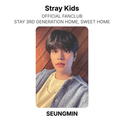 Stray Kids OFFICIAL FANCLUB STAY 3RD GENERATION HOME, SWEET HOME photocard oficial