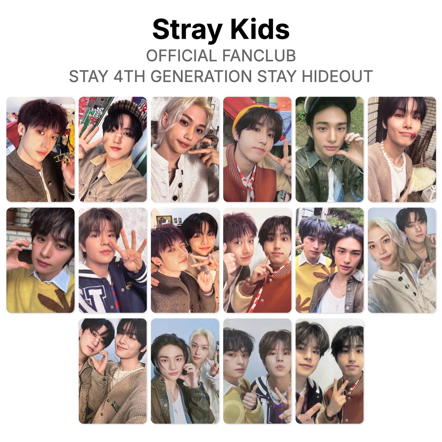 Stray Kids OFFICIAL FANCLUB STAY 4TH GENERATION STAY HIDEOUT photocard oficial