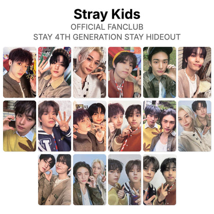 Stray Kids OFFICIAL FANCLUB STAY 4TH GENERATION STAY HIDEOUT photocard oficial