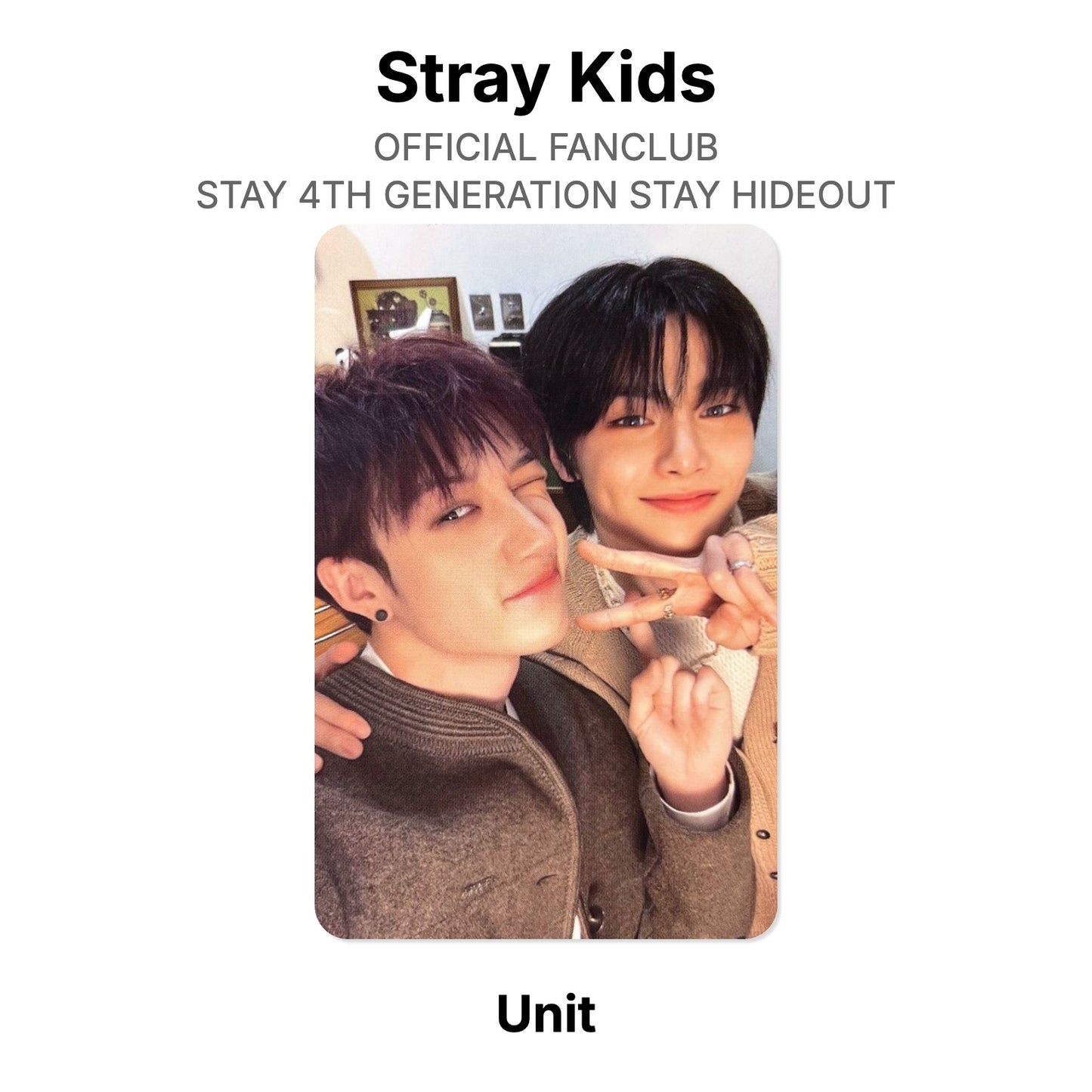 Stray Kids OFFICIAL FANCLUB STAY 4TH GENERATION STAY HIDEOUT photocard oficial