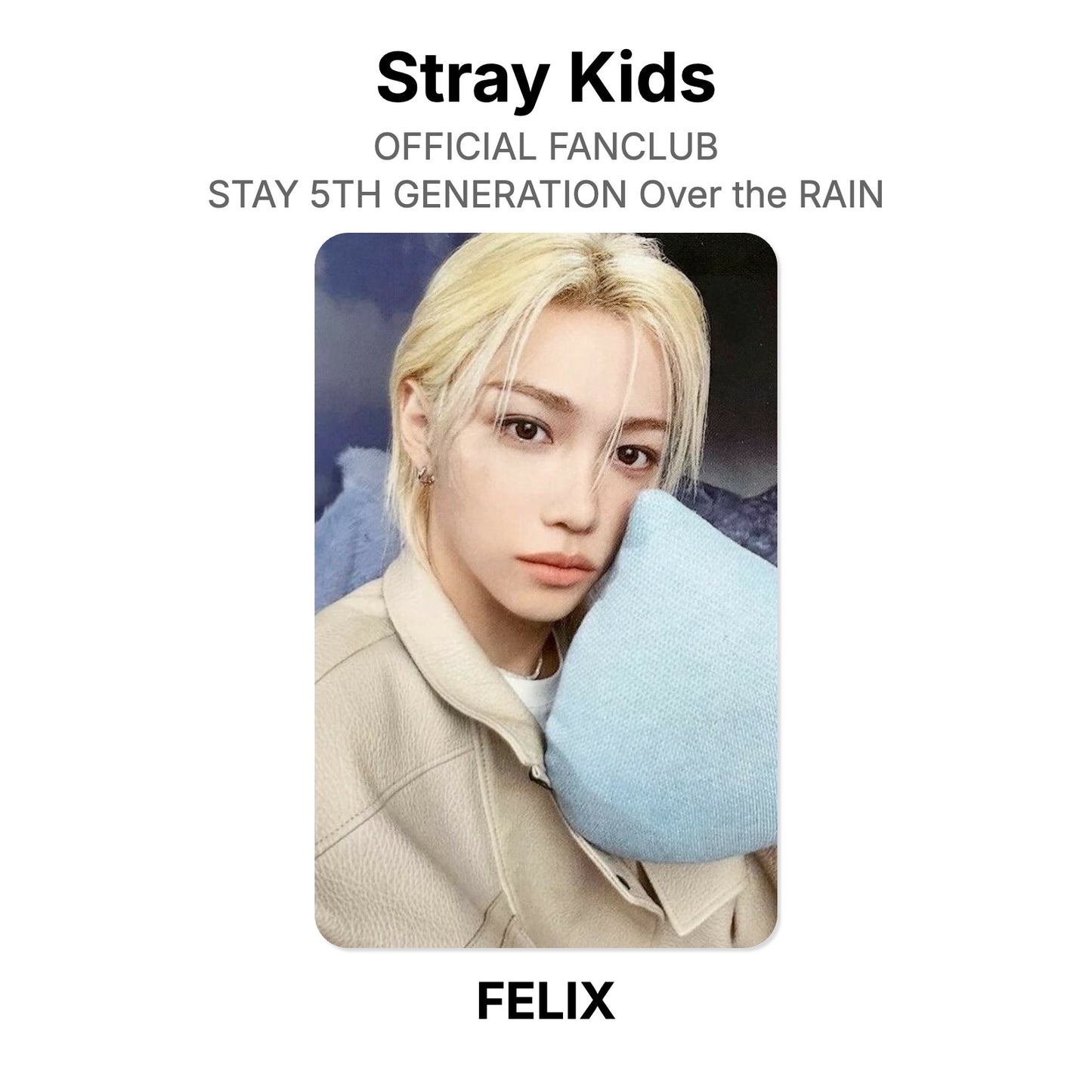 Stray Kids OFFICIAL FANCLUB STAY 5TH GENERATION Over the RAIN photocard officielle
