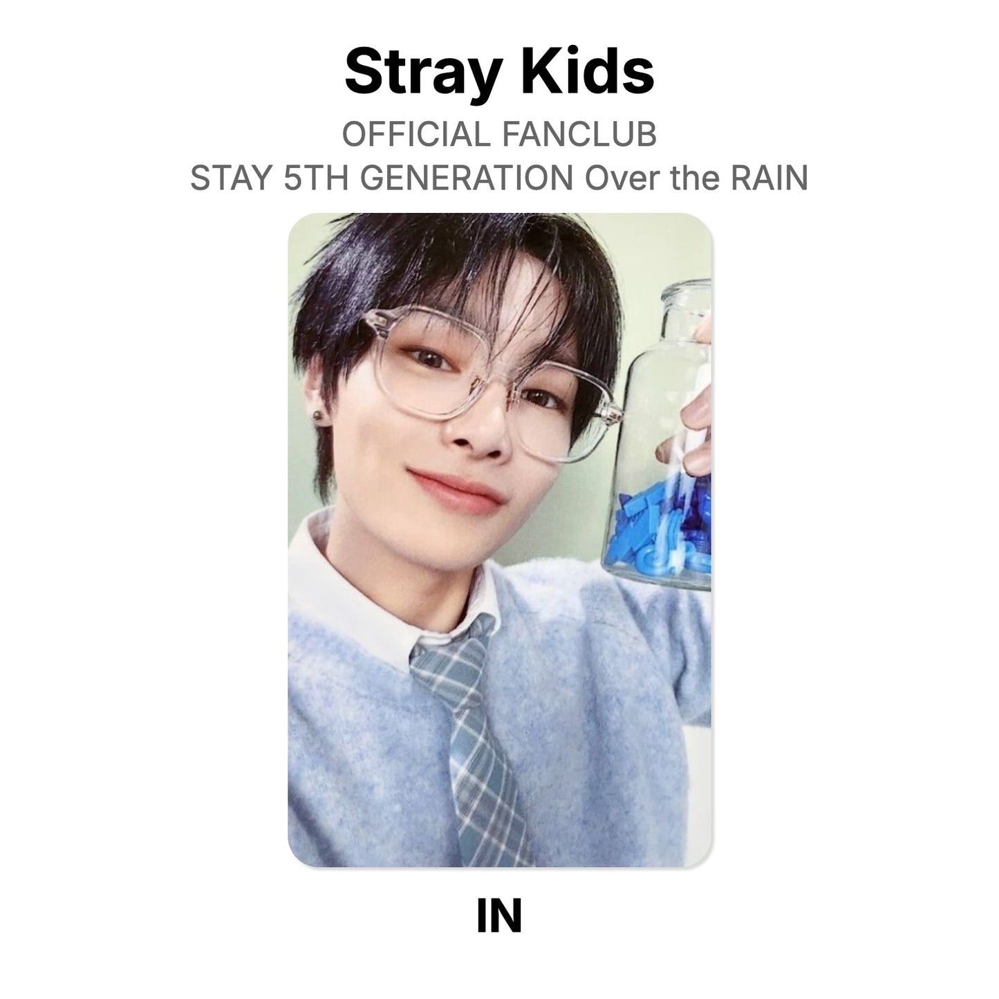 Stray Kids OFFICIAL FANCLUB STAY 5TH GENERATION Over the RAIN photocard officielle