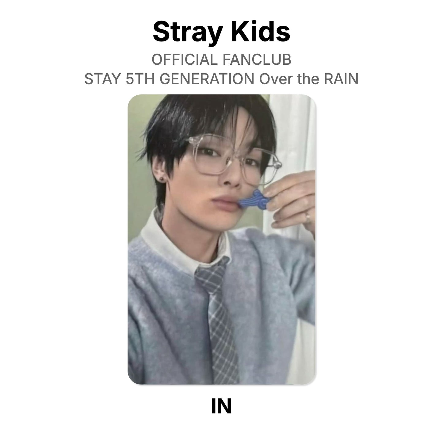 Stray Kids OFFICIAL FANCLUB STAY 5TH GENERATION Over the RAIN photocard officielle