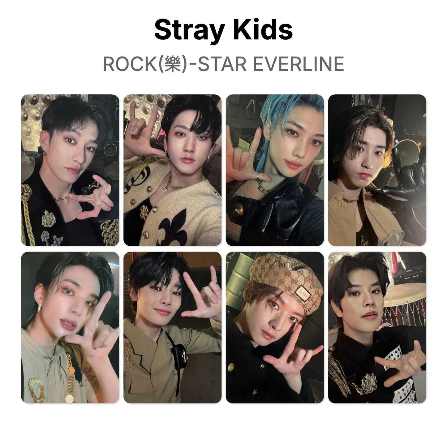 Stray Kids ROCK(樂)-STAR EVERLINE Offizielle Photocard