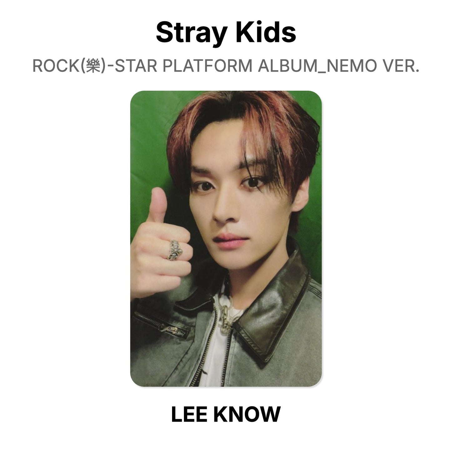 Stray Kids ROCK(樂)-STAR PLATFORM ALBUM_NEMO VER. photocard officielle