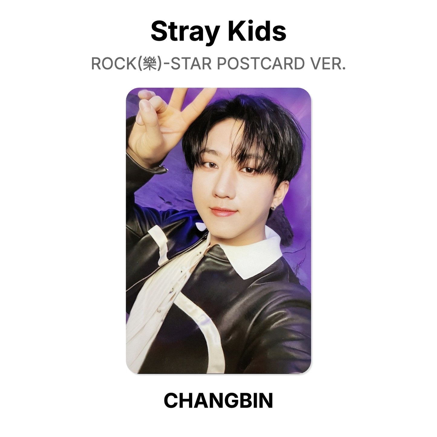 Stray Kids ROCK(樂)-STAR POSTCARD VER. Offizielle Photocard