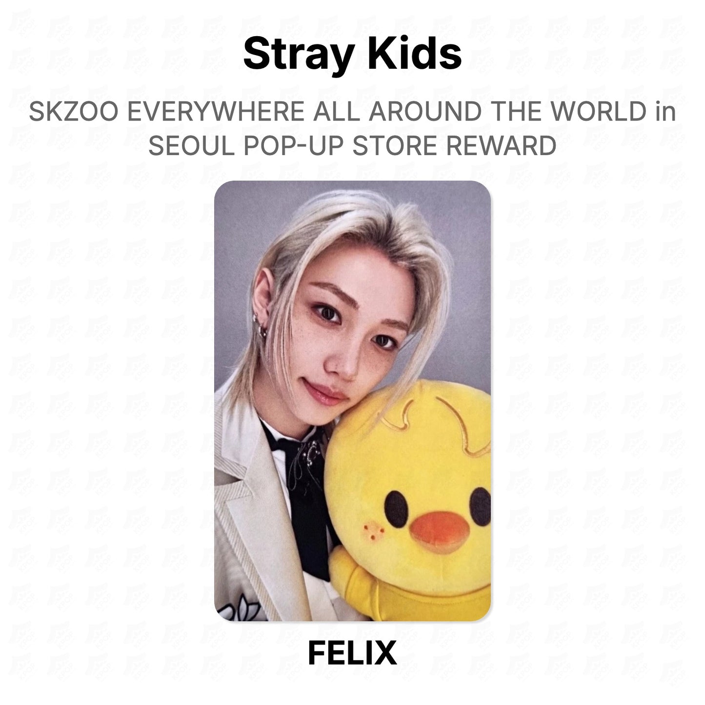 Stray Kids SKZOO EVERYWHERE ALL AROUND THE WORLD in SEOUL POP-UP STORE REWARD Official Photocard