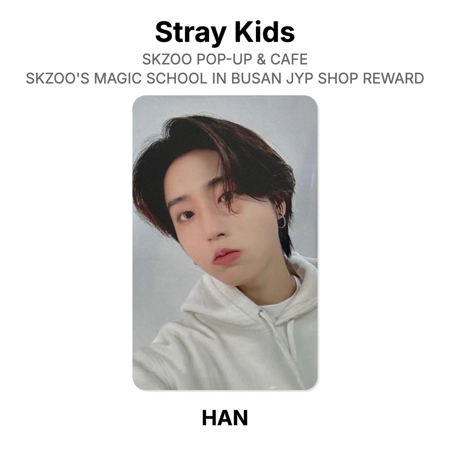 Stray Kids SKZOO POP-UP & CAFE SKZOO'S MAGIC SCHOOL IN BUSAN JYP SHOP REWARD photocard oficial