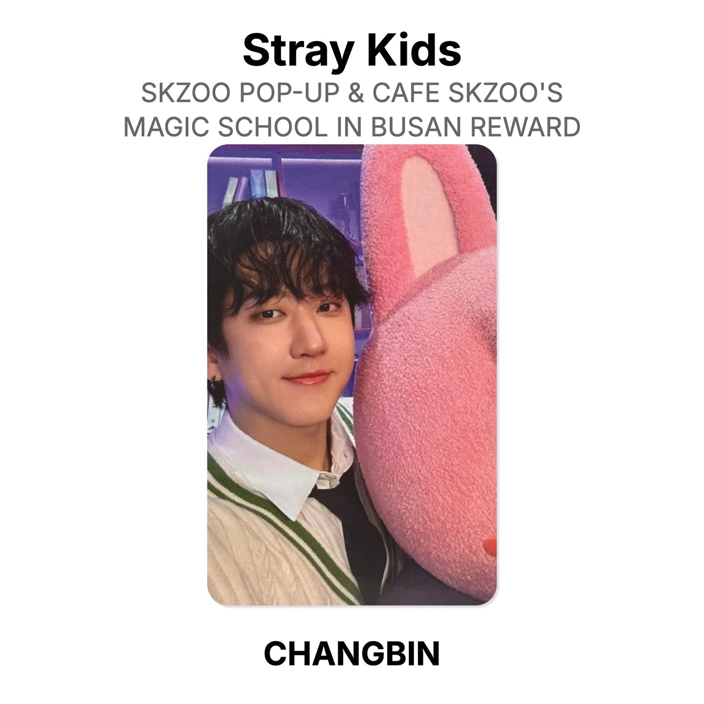 Stray Kids SKZOO POP-UP & CAFE SKZOO'S MAGIC SCHOOL IN BUSAN REWARD photocard oficial