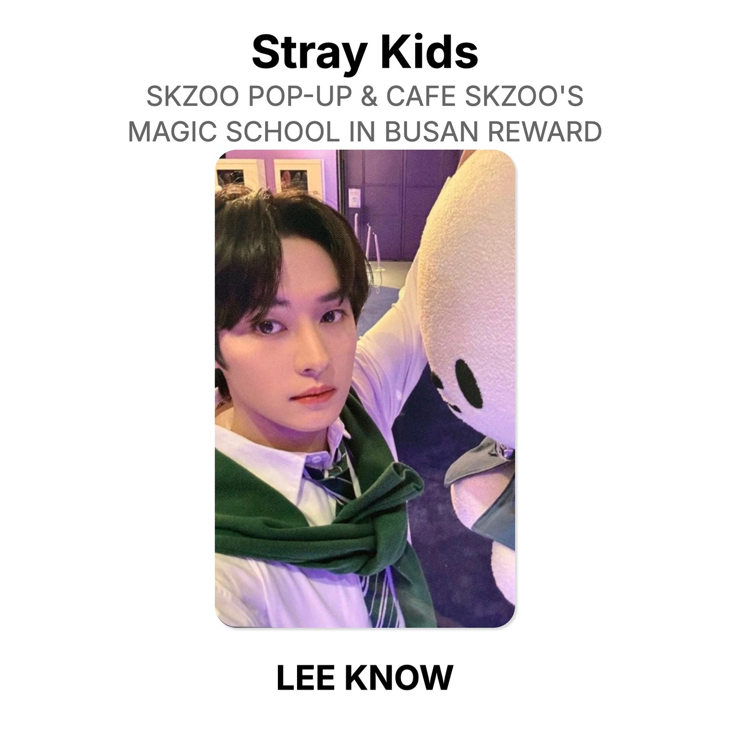 Stray Kids SKZOO POP-UP & CAFE SKZOO'S MAGIC SCHOOL IN BUSAN REWARD photocard oficial