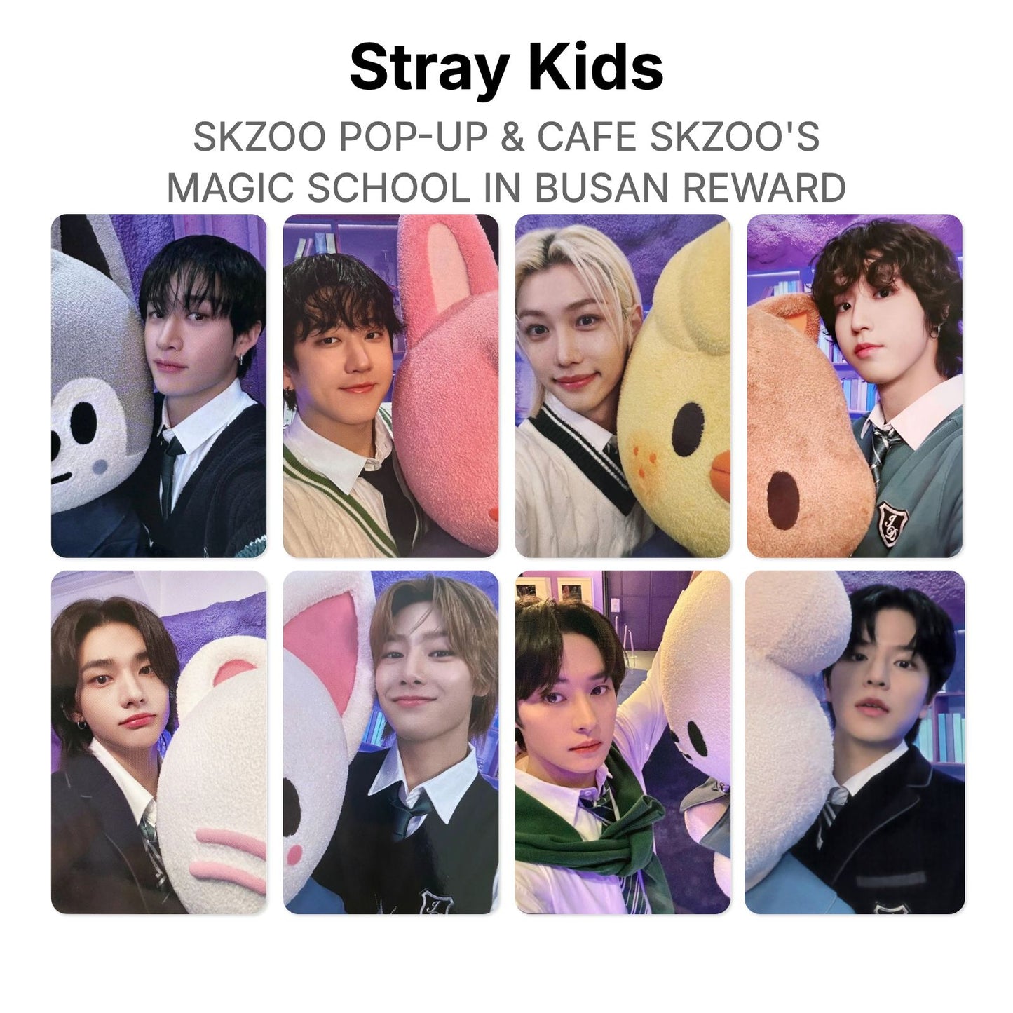 Stray Kids SKZOO POP-UP & CAFE SKZOO'S MAGIC SCHOOL IN BUSAN REWARD photocard oficial