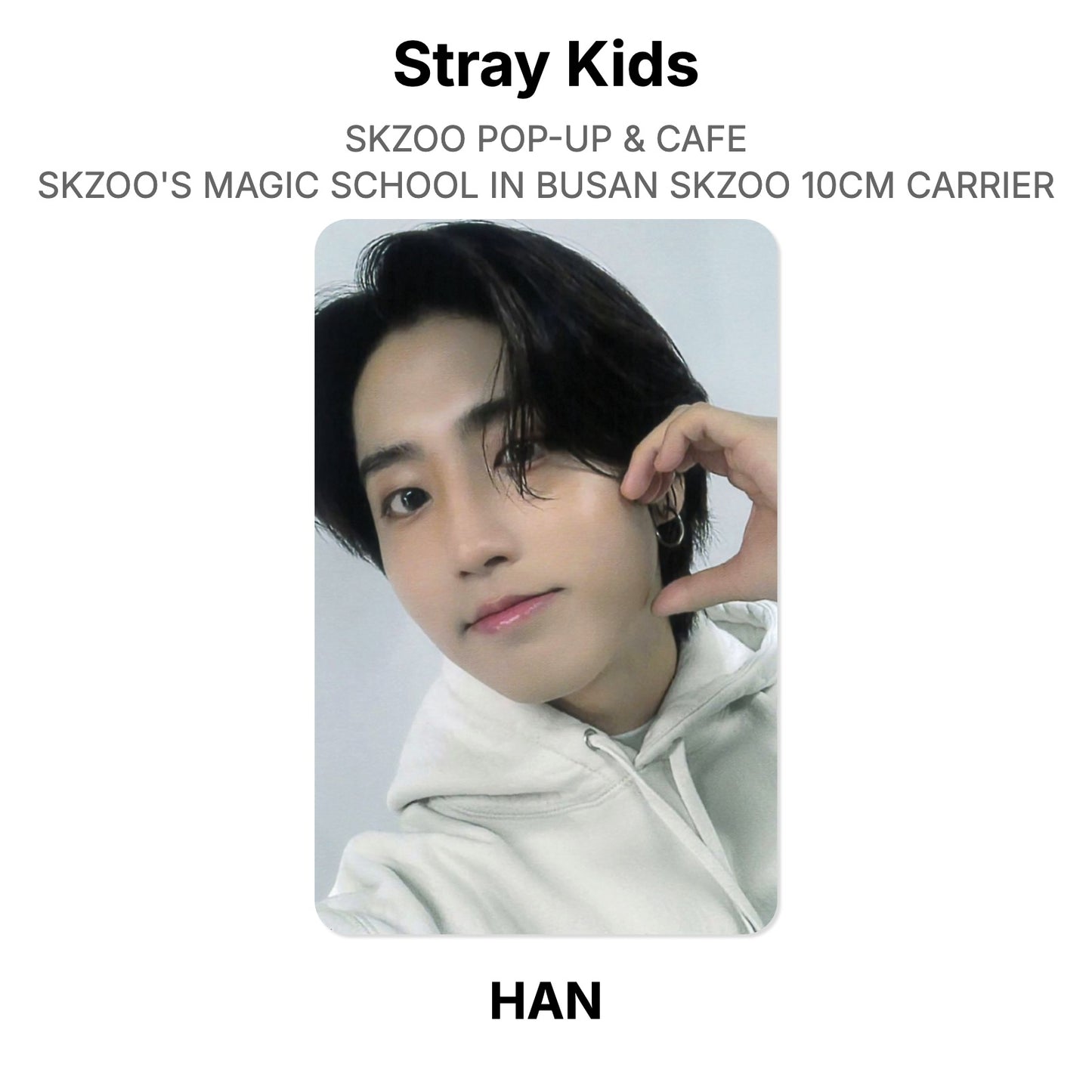 Stray Kids SKZOO POP-UP & CAFE SKZOO'S MAGIC SCHOOL IN BUSAN SKZOO 10CM CARRIER virallinen Photocard