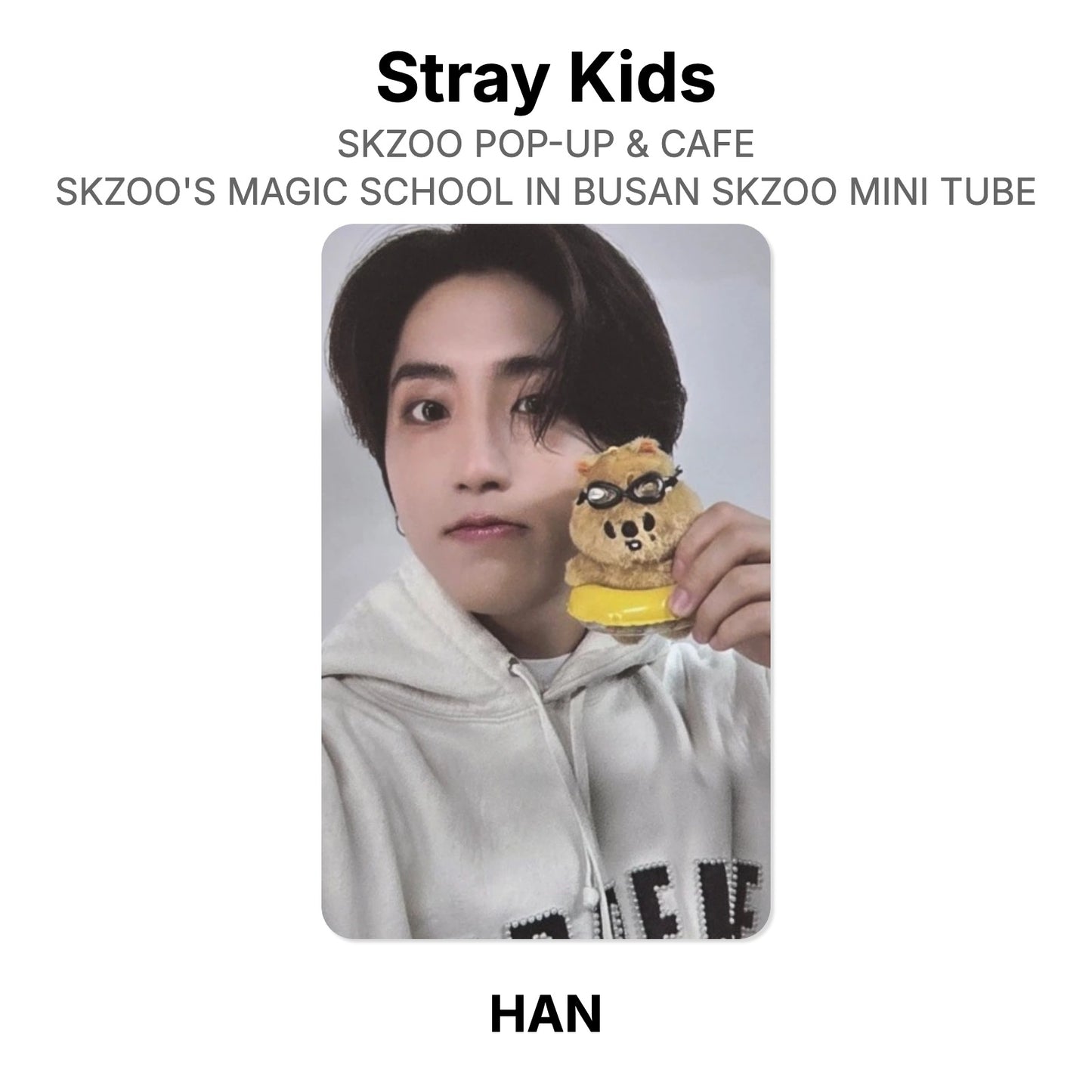 Stray Kids SKZOO POP-UP & CAFE SKZOO'S MAGIC SCHOOL IN BUSAN SKZOO MINI TUBE 公式フォトカード