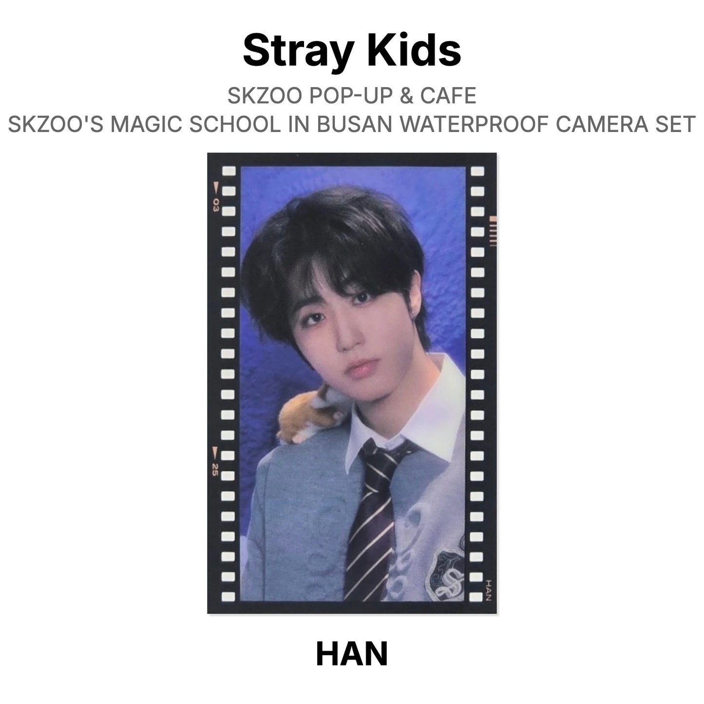 Stray Kids SKZOO POP-UP & CAFE SKZOO'S MAGIC SCHOOL IN BUSAN WATERPROOF CAMERA SET Official Photocard