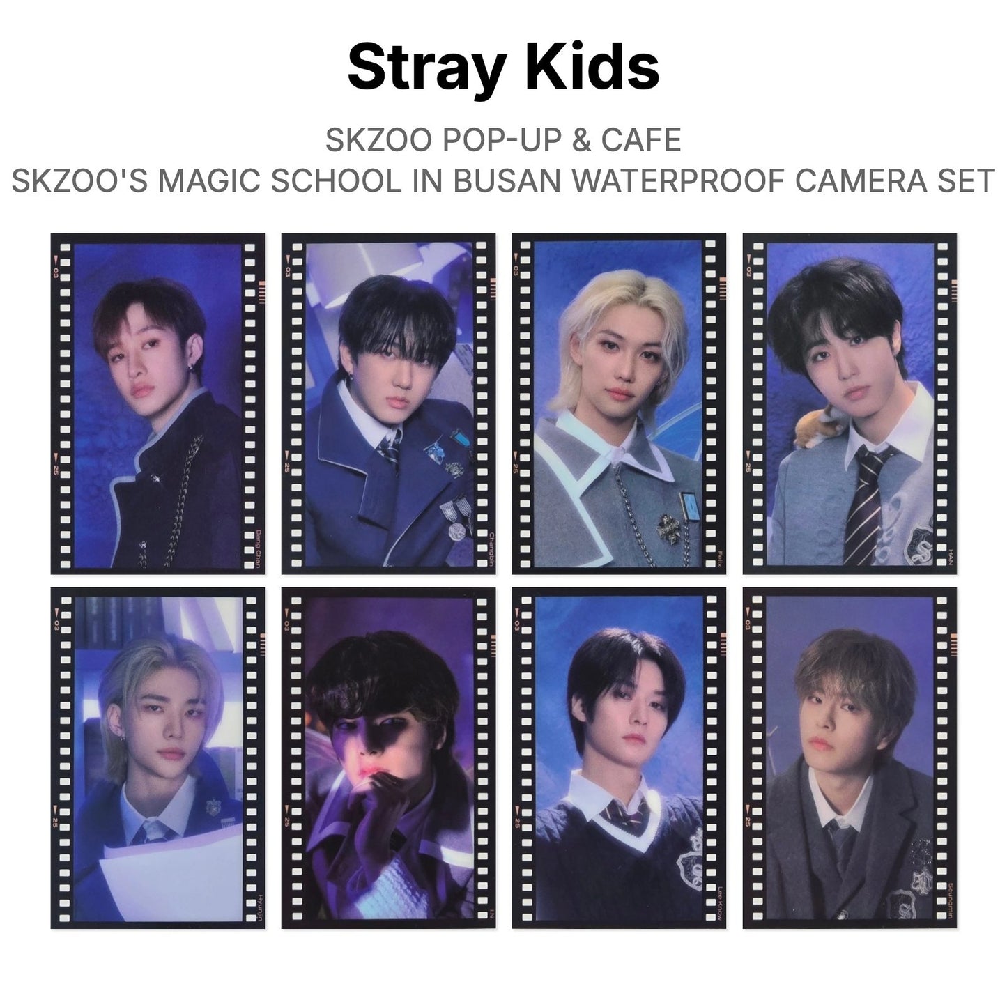 Stray Kids SKZOO POP-UP & CAFE SKZOO'S MAGIC SCHOOL IN BUSAN WATERPROOF CAMERA SET Official Photocard