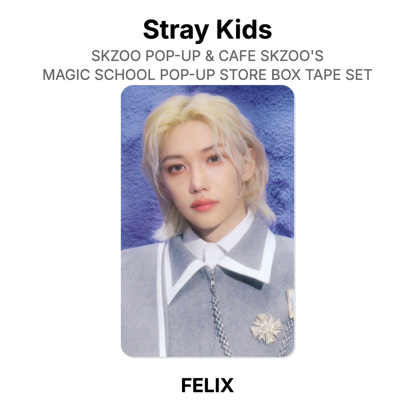 Stray Kids SKZOO POP-UP & CAFE SKZOO'S MAGIC SCHOOL POP-UP STORE BOX TAPE SET photocard officielle