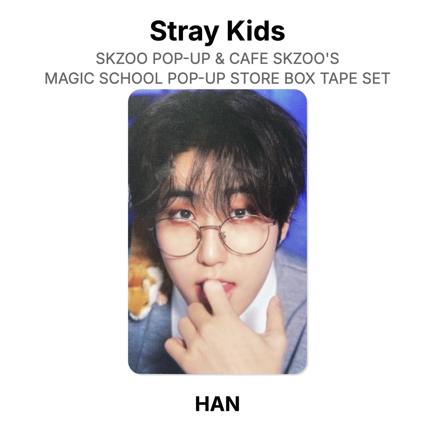 Stray Kids SKZOO POP-UP & CAFE SKZOO'S MAGIC SCHOOL POP-UP STORE BOX TAPE SET photocard officielle