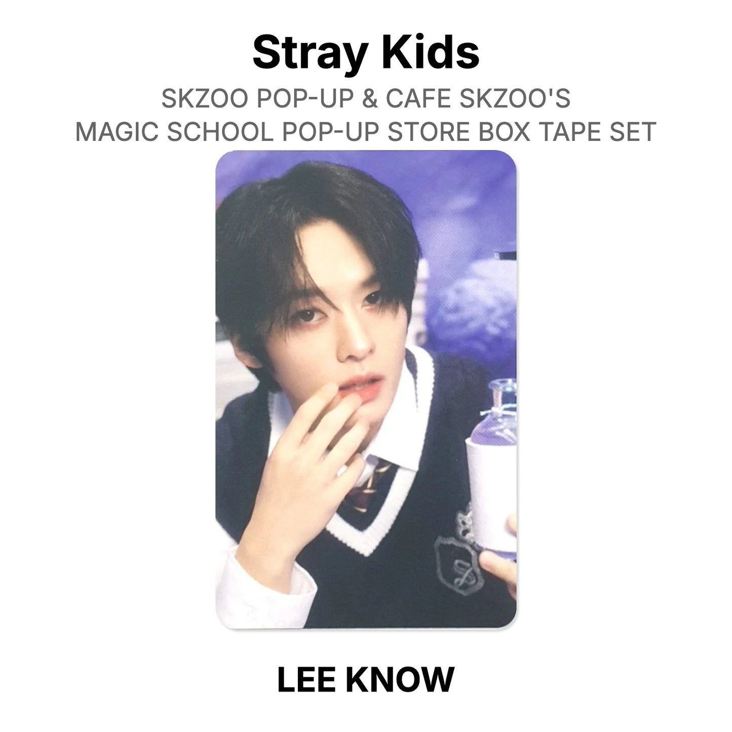 Stray Kids SKZOO POP-UP & CAFE SKZOO'S MAGIC SCHOOL POP-UP STORE BOX TAPE SET photocard officielle