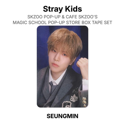 Stray Kids SKZOO POP-UP & CAFE SKZOO'S MAGIC SCHOOL POP-UP STORE BOX TAPE SET photocard officielle