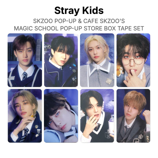 Stray Kids SKZOO POP-UP & CAFE SKZOO'S MAGIC SCHOOL POP-UP STORE BOX TAPE SET Official Photocard