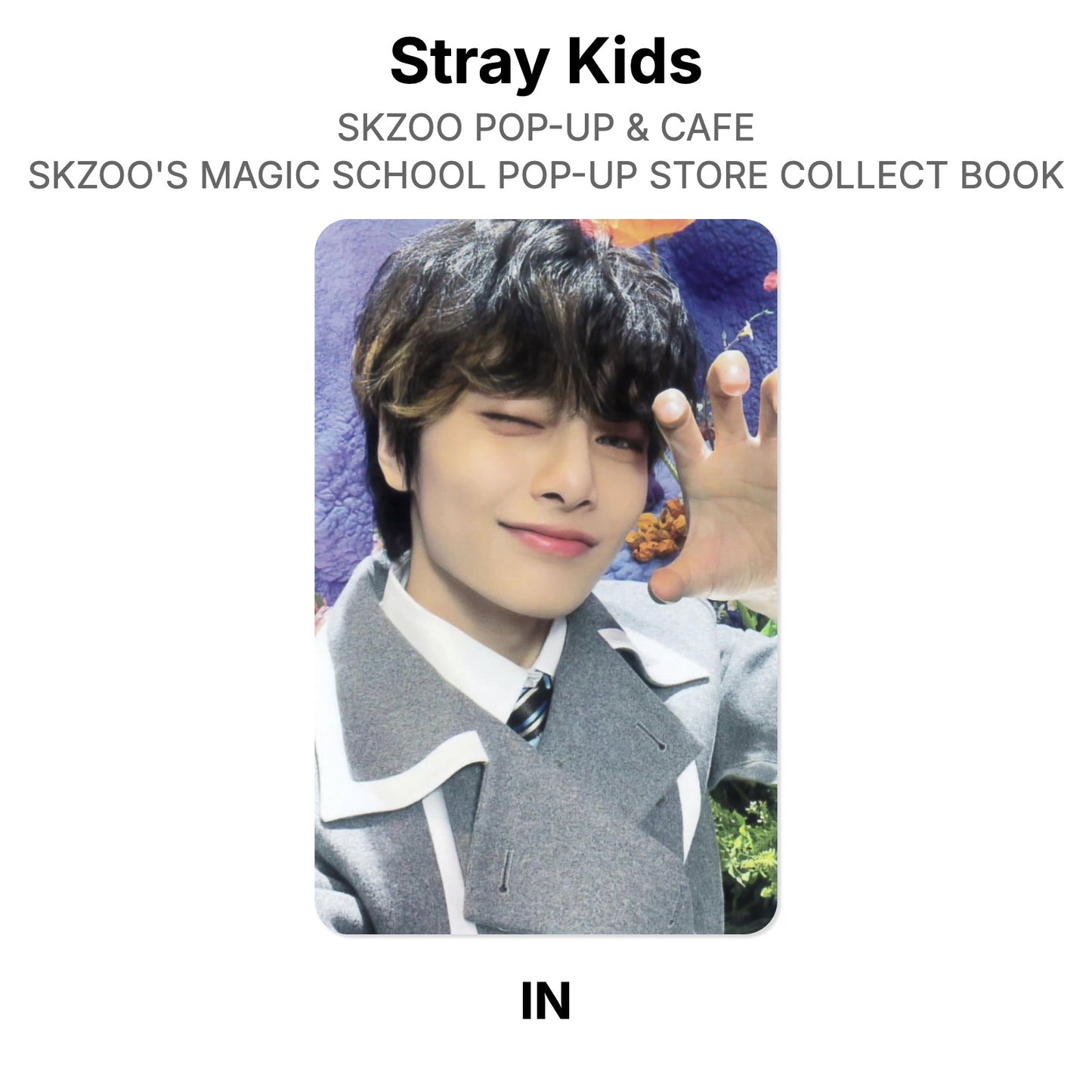 Stray Kids SKZOO POP-UP & CAFE SKZOO'S MAGIC SCHOOL POP-UP STORE COLLECT BOOK virallinen Photocard
