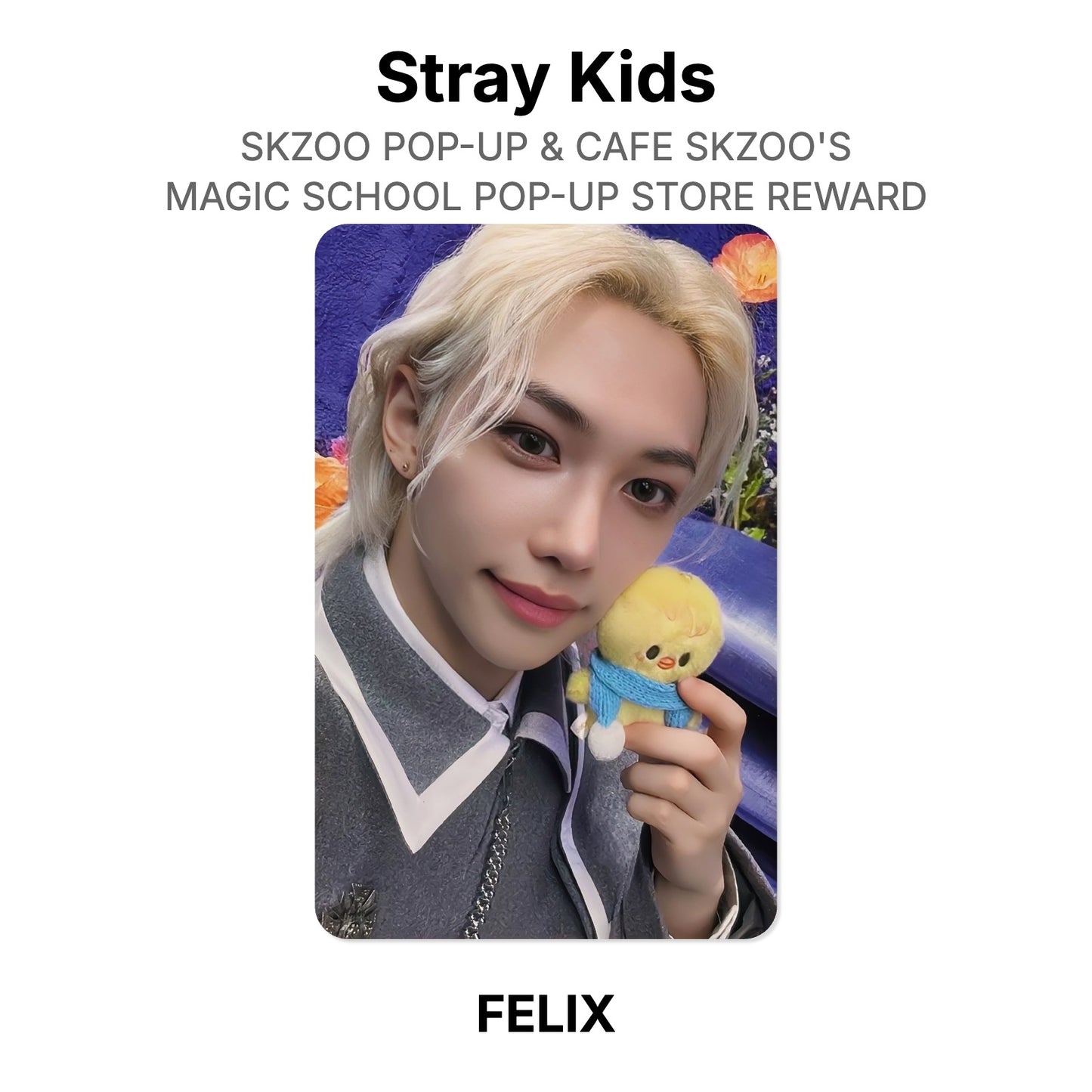 Stray Kids SKZOO POP-UP & CAFE SKZOO'S MAGIC SCHOOL POP-UP STORE REWARD photocard officielle