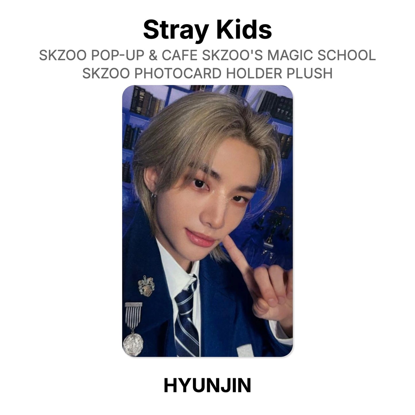Stray Kids SKZOO POP-UP & CAFE SKZOO'S MAGIC SCHOOL SKZOO PHOTOCARD HOLDER PLUSH virallinen Photocard