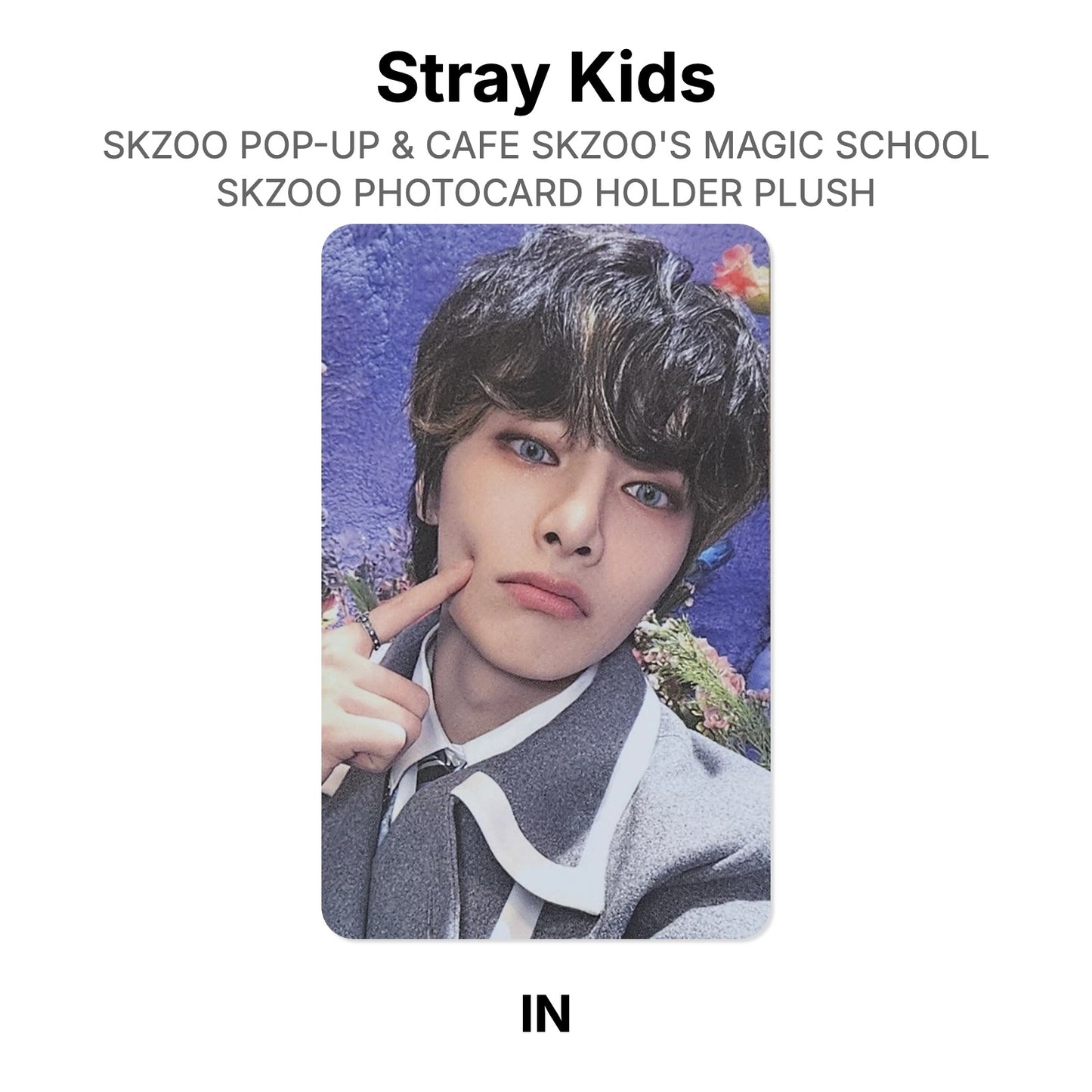 Stray Kids SKZOO POP-UP & CAFE SKZOO'S MAGIC SCHOOL SKZOO PHOTOCARD HOLDER PLUSH virallinen Photocard