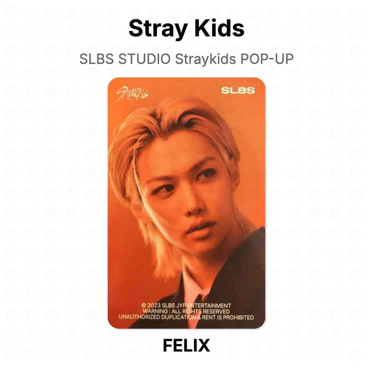 Stray Kids SLBS STUDIO Straykids POP-UP photocard resmi
