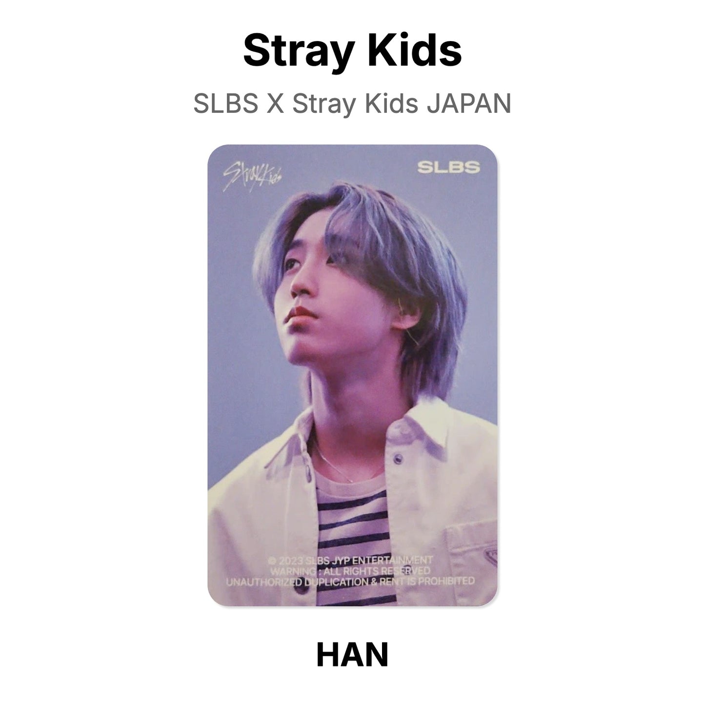 Stray Kids SLBS X Stray Kids JAPAN photocard officielle