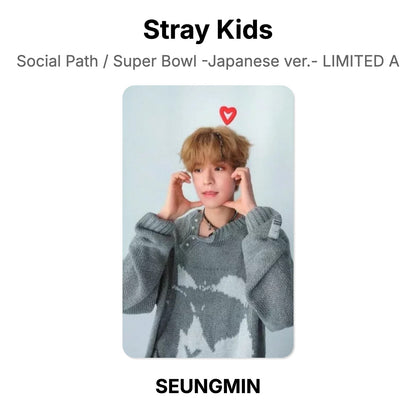 Stray Kids Social Path / Super Bowl -Japanese ver.- LIMITED A โฟโต้การ์ดของแท้