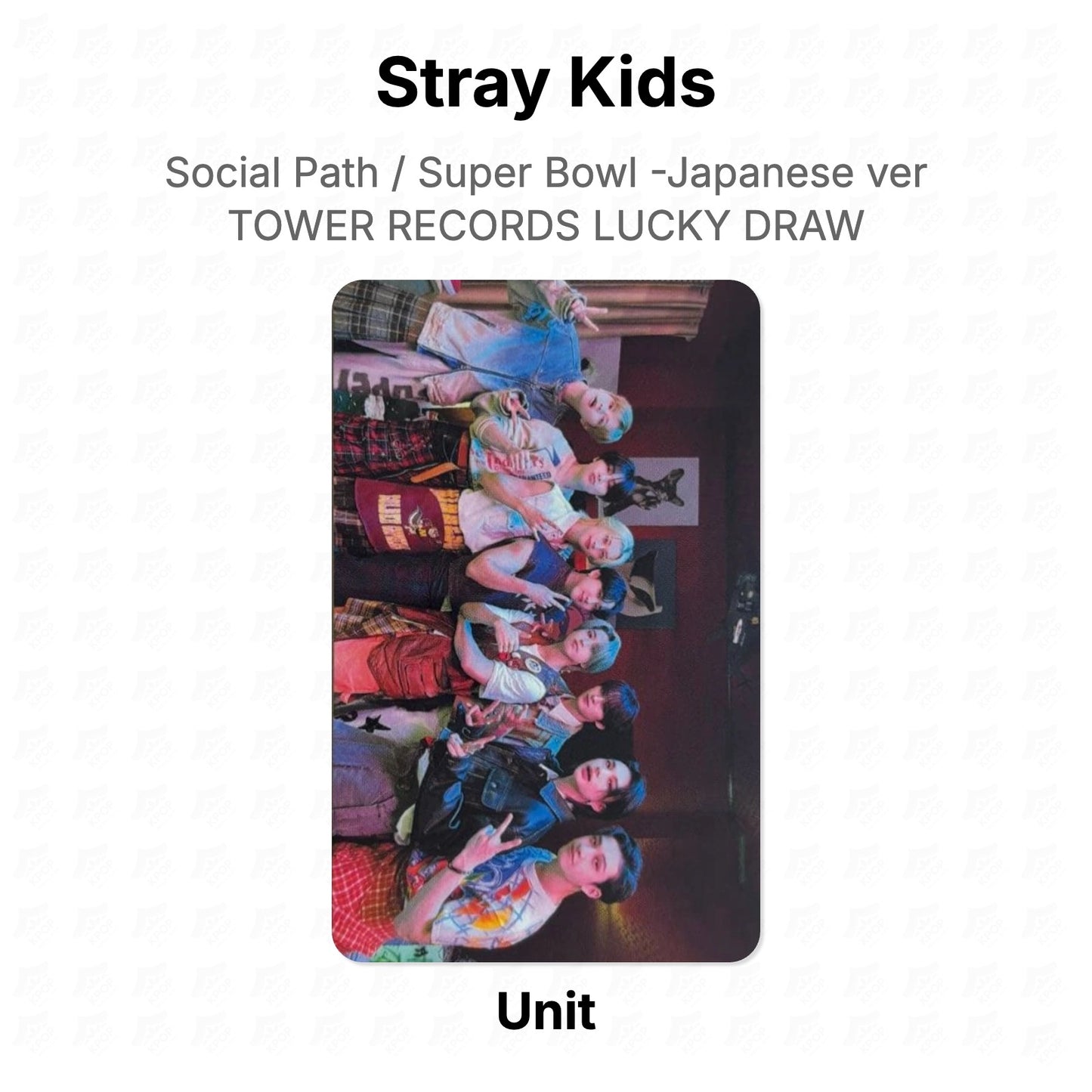 Stray Kids Social Path / Super Bowl -Japanese ver.- TOWER RECORDS LUCKY DRAW Official Photocard