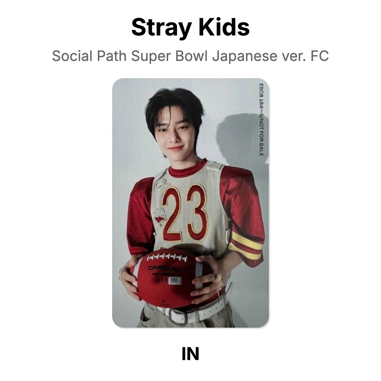 Stray Kids Social Path Super Bowl Japanese ver. FC официальная фотокарта