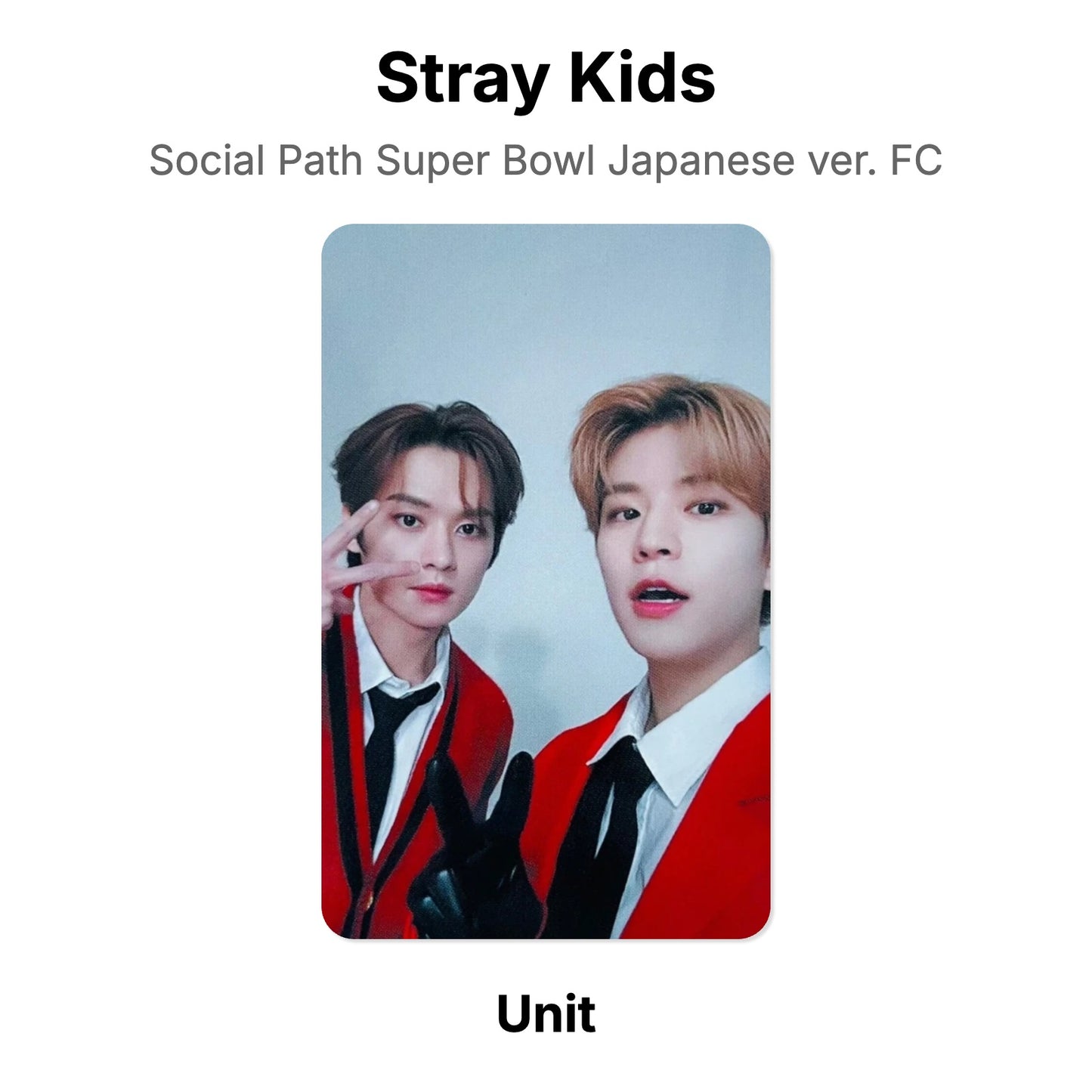 Stray Kids Social Path Super Bowl Japanese ver. FC официальная фотокарта