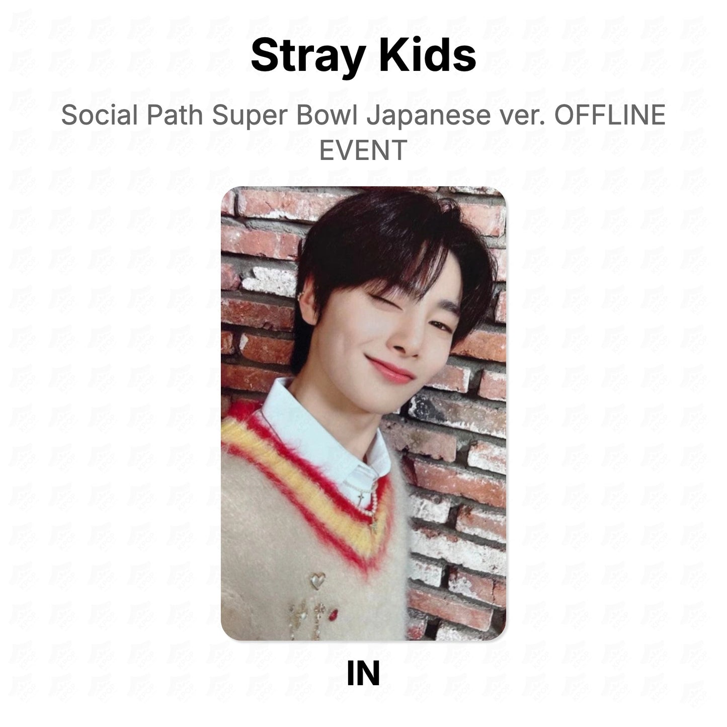 Stray Kids Social Path Super Bowl Japanese ver. OFFLINE EVENT Official Photocard