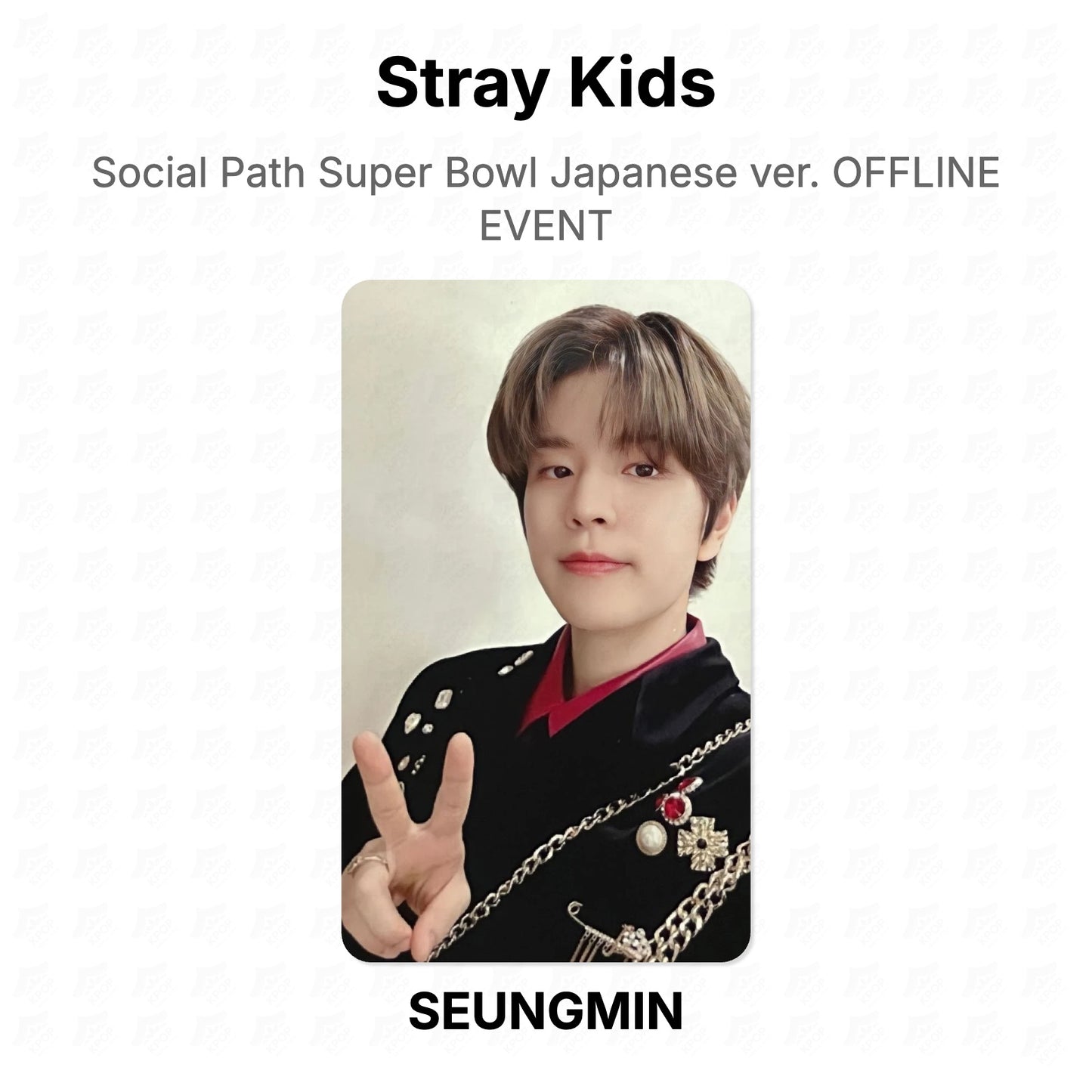 Stray Kids Social Path Super Bowl Japanese ver. OFFLINE EVENT Official Photocard