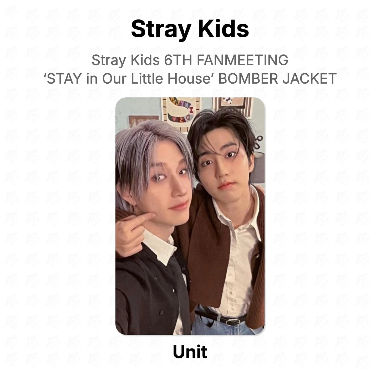 Stray Kids 6TH FANMEETING ‘STAY in Our Little House’ BOMBER JACKET Official Photocard