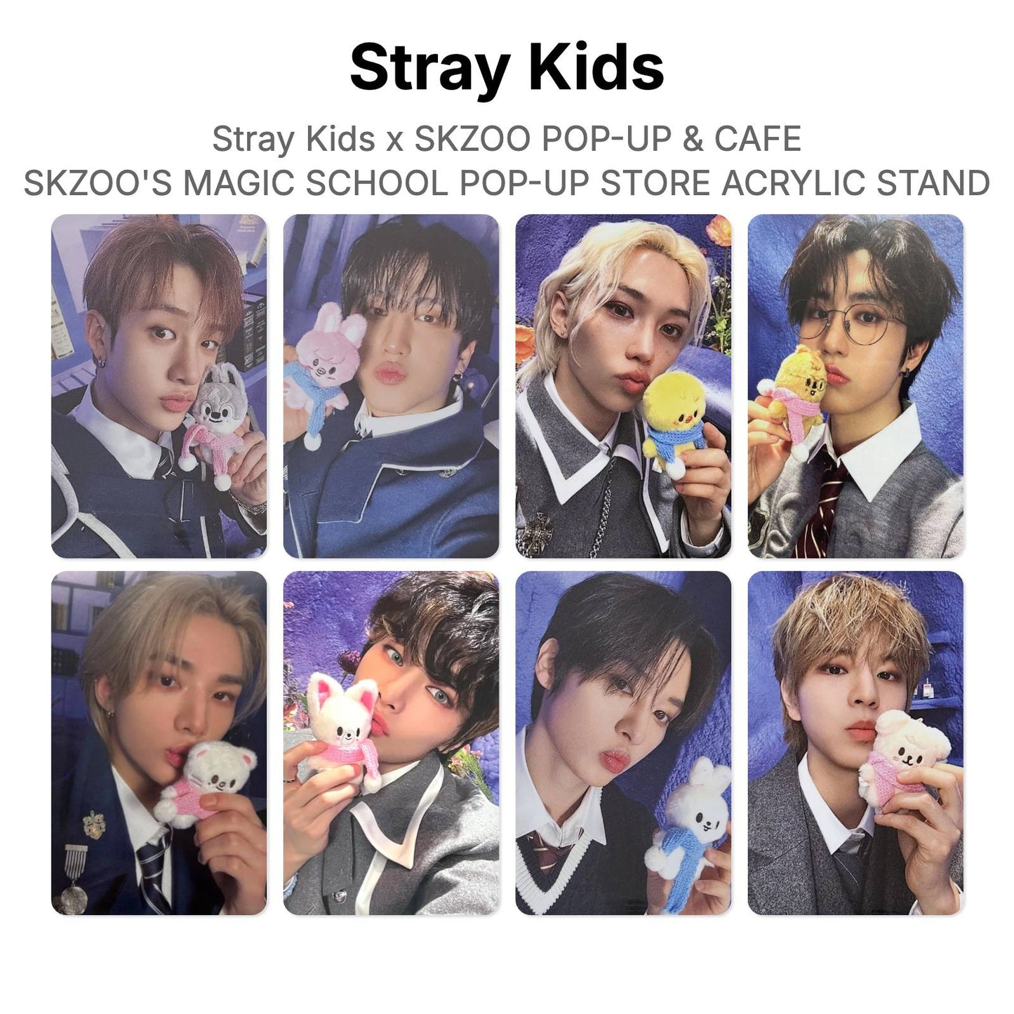 Stray Kids x SKZOO POP-UP & CAFE SKZOO'S MAGIC SCHOOL POP-UP STORE ACRYLIC STAND Official Photocard